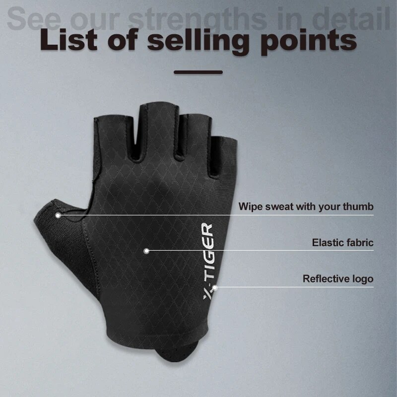 X-TIGER Cycling Gloves Half Fi - Xin Sports Equipment 评论和价格